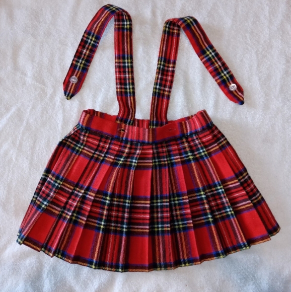 Lord & Taylor | VINTAGE Girls Tartan Plaid Pleated Jumper Skirt Size 4 Girls - Picture 6 of 10